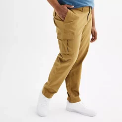 Big & Tall Sonoma Goods For Life® Flexwear Straight-Fit Cargo Pants -Sonoma Goods For Life Shop 3327712 Dark Khaki