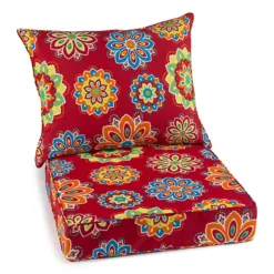 Sonoma Goods For Life® Indoor / Outdoor Deep Seat Cushion 2-piece Set -Sonoma Goods For Life Shop 3553823 Party Time Red