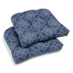 Sonoma Goods For Life® Indoor Outdoor 2-piece Single Wicker Chair Cushion Set -Sonoma Goods For Life Shop 3553841 Blue Mosaic Tile