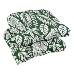 Sonoma Goods For Life® Indoor Outdoor 2-piece Single Wicker Chair Cushion Set -Sonoma Goods For Life Shop 3553841 Green Tropical