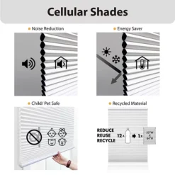Sonoma Goods For Life® Custom Cordless Light Filtering Cellular Shade - 64" Length 11 Sonoma Goods For Life® Custom Cordless Light Filtering Cellular Shade - 64" Length -Sonoma Goods For Life Shop 3590538 ALT2