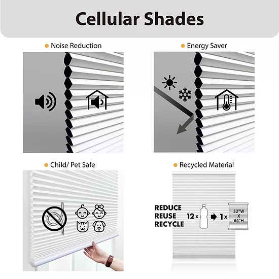 Sonoma Goods For Life® Custom Cordless Light Filtering Cellular Shade - 64" Length 5 Sonoma Goods For Life® Custom Cordless Light Filtering Cellular Shade - 64" Length - Image 3