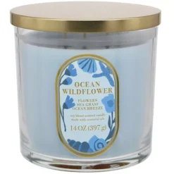 Sonoma Goods For Life® 14-oz. Ocean Wild Flowers Candle Jar