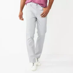Men's Sonoma Goods For Life® Flexwear Straight-Fit 5-Pocket Everyday Pant -Sonoma Goods For Life Shop 4869296 Light Grey