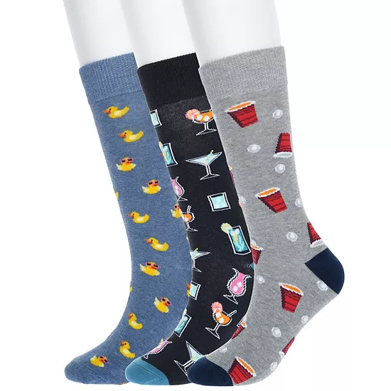 Men's Sonoma Goods For Life® 3-pack Mixed Novelty Socks 19 Men's Sonoma Goods For Life® 3-pack Mixed Novelty Socks - Image 17