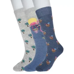 Men's Sonoma Goods For Life® 3-pack Mixed Novelty Socks 32 Men's Sonoma Goods For Life® 3-pack Mixed Novelty Socks -Sonoma Goods For Life Shop 5166829 Tropic Paradise Navy