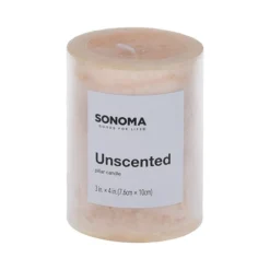 Sonoma Goods For Life® Unscented 3" X 4" Pillar Candle -Sonoma Goods For Life Shop 5188422 ALT2