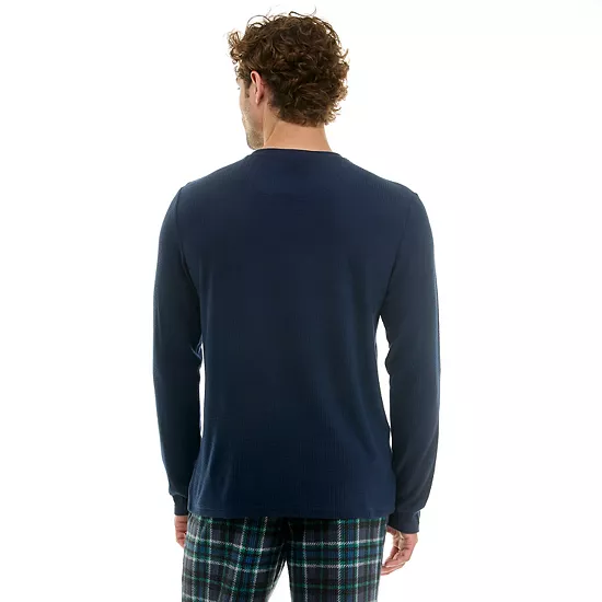 Men's Sonoma Goods For Life® Supersoft Waffle Long Sleeve Crewneck Pajama Shirt 4 Men's Sonoma Goods For Life® Supersoft Waffle Long Sleeve Crewneck Pajama Shirt - Image 2