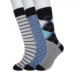 Men's Sonoma Goods For Life® 3-pack Patterned Dress Socks -Sonoma Goods For Life Shop 5302030 Argyle Stripe Black