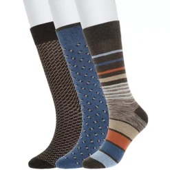 Men's Sonoma Goods For Life® 3-pack Patterned Dress Socks -Sonoma Goods For Life Shop 5302030 Retro Stripe