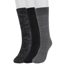 Men's Sonoma Goods For Life® 3-pack Marled Crew Socks -Sonoma Goods For Life Shop 5302032 Black Grey Marl