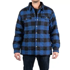Men's Sonoma Goods For Life® Flannel Sherpa-Lined Shirt Jacket -Sonoma Goods For Life Shop 5470839 Buffalo Navy