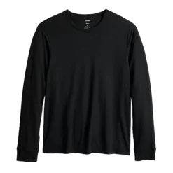 Men's Adaptive Sonoma Goods For Life® Easy Dressing Long Sleeve Crew Tee -Sonoma Goods For Life Shop 5689648 Black