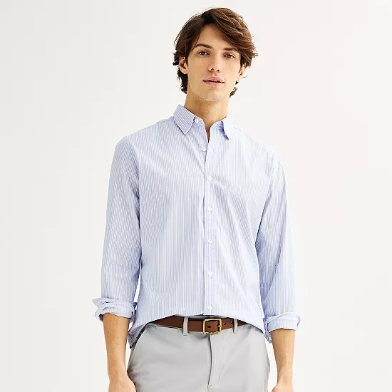 Men's Sonoma Goods For Life® Long Sleeve Performance Button-Down Shirt 3 Men's Sonoma Goods For Life® Long Sleeve Performance Button-Down Shirt