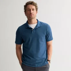 Men's Sonoma Goods For Life® Short Sleeve Relaxed Fit Pique Polo -Sonoma Goods For Life Shop 6137361 Sailor Water