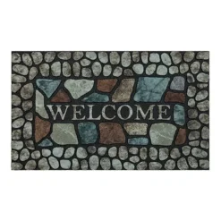 Sonoma Goods For Life® Pebble Slate Welcome 18" X 30" All Weather Doormat