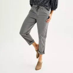 Women's Sonoma Goods For Life® Easy Paper Bag Waist Capri -Sonoma Goods For Life Shop 6494507 Trinity Gray 1
