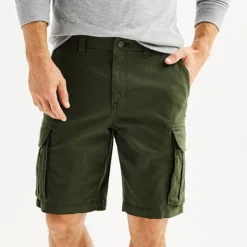 Men's Sonoma Goods For Life® 10" Flexwear Everyday Cargo Shorts -Sonoma Goods For Life Shop 6519841 Forest Night