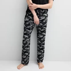 Men's Sonoma Goods For Life® Supersoft Drawstring Pajama Pants -Sonoma Goods For Life Shop 6591908 Camo Black 1