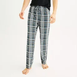 Men's Sonoma Goods For Life® Supersoft Drawstring Pajama Pants -Sonoma Goods For Life Shop 6591908 Gray Blue Plaid
