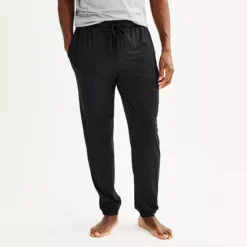 Men's Sonoma Goods For Life® Supersoft Banded Bottom Pajama Pants -Sonoma Goods For Life Shop 6591996 Black Luxe