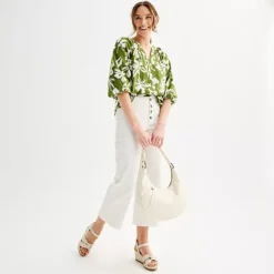 Women's Sonoma Goods For Life® Shirred Balloon Sleeve Y-Neck Top 11 Women's Sonoma Goods For Life® Shirred Balloon Sleeve Y-Neck Top -Sonoma Goods For Life Shop 6604688 ALT3