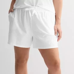 Plus Size Sonoma Goods For Life® Cotton Modal Sleep Short -Sonoma Goods For Life Shop 6610068 Vital White