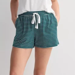 Women's Sonoma Goods For Life® Cotton Modal Pajama Shorts -Sonoma Goods For Life Shop 6610073 Green Stripe