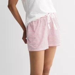 Women's Sonoma Goods For Life® Cotton Modal Pajama Shorts -Sonoma Goods For Life Shop 6610073 White Red Stripe