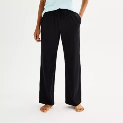 Women's Sonoma Goods For Life® Cotton Modal Open Hem Pajama Pants -Sonoma Goods For Life Shop 6610081 Mineral Black 1