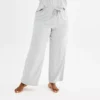 Plus Size Sonoma Goods For Life® Cotton Modal Open Hem Sleep Pants -Sonoma Goods For Life Shop 6610111 Medium Cumulus Heather