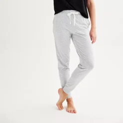Women's Sonoma Goods For Life® Cotton Modal Cuffed Sleep Pants -Sonoma Goods For Life Shop 6610122 Gray Stripe