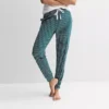 Women's Sonoma Goods For Life® Cotton Modal Cuffed Sleep Pants -Sonoma Goods For Life Shop 6610122 Green Stripe
