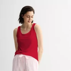 Women's Sonoma Goods For Life® Cotton Modal Sleep Tank Top -Sonoma Goods For Life Shop 6610137 Fashion Red