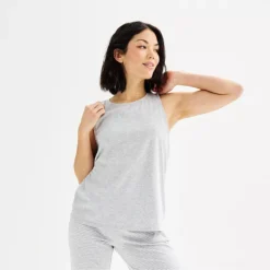 Women's Sonoma Goods For Life® Cotton Modal Sleep Tank Top -Sonoma Goods For Life Shop 6610137 Medium Cumulus Heather
