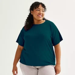 Plus Size Sonoma Goods For Life® Cotton Modal Sleep Tee -Sonoma Goods For Life Shop 6610141 Dark Sea
