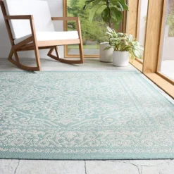 Sonoma Goods For Life® Aqua Classic Medallion Border Indoor/Outdoor Area Rugs -Sonoma Goods For Life Shop 6618629 ALT2