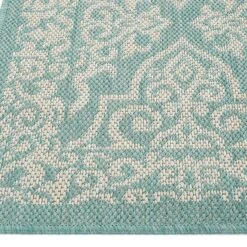 Sonoma Goods For Life® Aqua Classic Medallion Border Indoor/Outdoor Area Rugs -Sonoma Goods For Life Shop 6618629 ALT7