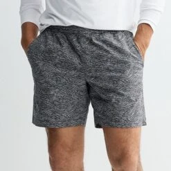 Men's Sonoma Goods For Life® 7" Everyday Pull-On Shorts -Sonoma Goods For Life Shop 6649091 Med Grey Wavy Lines
