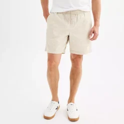 Men's Sonoma Goods For Life® 7" Everyday Pull-On Shorts -Sonoma Goods For Life Shop 6649091 Natural Linen