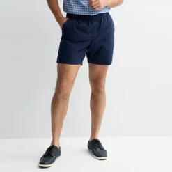 Men's Sonoma Goods For Life® 7" Everyday Pull-On Shorts -Sonoma Goods For Life Shop 6649091 Navy Seersucker