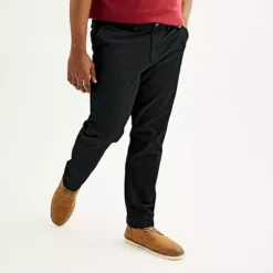 Big & Tall Sonoma Goods For Life® Flexwear Straight-Fit Chinos -Sonoma Goods For Life Shop 6678236 Black