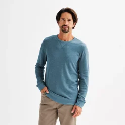 Men's Sonoma Goods For Life® Double Knit Crewneck Tee -Sonoma Goods For Life Shop 6824207 Blue Texture