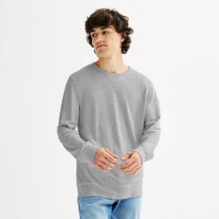 Men's Sonoma Goods For Life® Double Knit Crewneck Tee -Sonoma Goods For Life Shop 6824207 Gray Heather