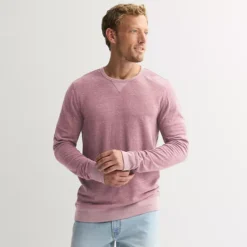 Men's Sonoma Goods For Life® Double Knit Crewneck Tee -Sonoma Goods For Life Shop 6824207 Mauve Texture