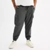 Big & Tall Sonoma Goods For Life® Pull-On Cargo Jogger Pants -Sonoma Goods For Life Shop 6834140 Dark Gray