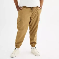 Big & Tall Sonoma Goods For Life® Pull-On Cargo Jogger Pants -Sonoma Goods For Life Shop 6834140 Dark Khaki