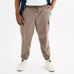 Big & Tall Sonoma Goods For Life® Pull-On Cargo Jogger Pants -Sonoma Goods For Life Shop 6834140 Kagan Khaki