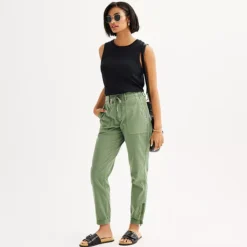 Women's Sonoma Goods For Life® Zip Hem Core Utility Jogger Pants -Sonoma Goods For Life Shop 6857460 ALT3