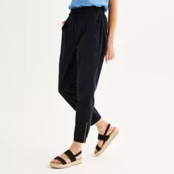 Women's Sonoma Goods For Life® Zip Hem Core Utility Jogger Pants -Sonoma Goods For Life Shop 6857460 Pitch Black